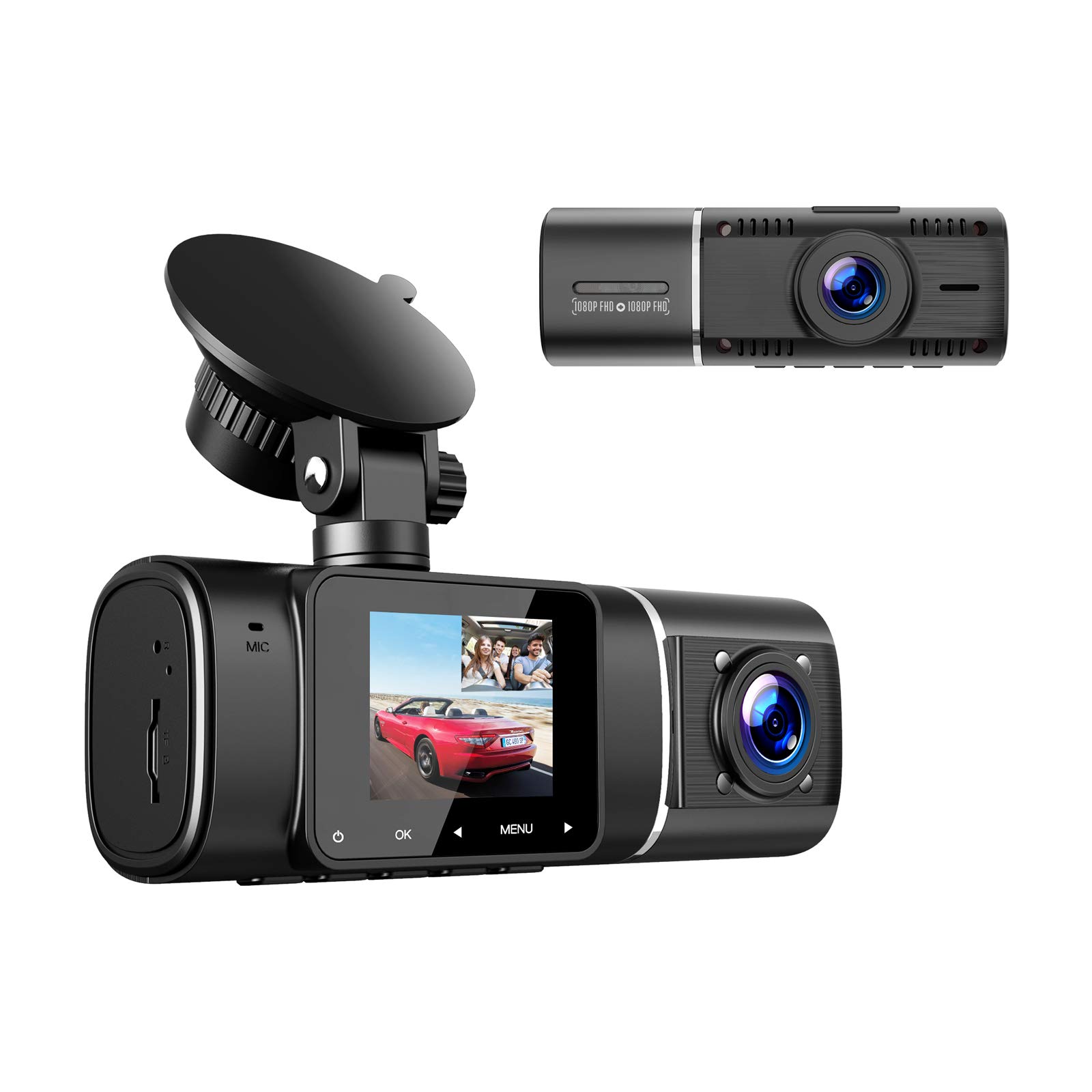 Amazon.com: 1080P Dual Dash Cam Front and Cabin Car Dashboard